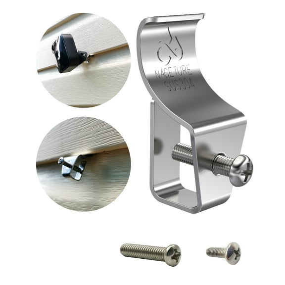 Vinyl Siding Screws Clips Hook 12 Pcs -  for Outdoor Mount Home Security Camera