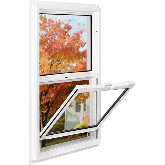 Vinyl Single Hung Sliding Window 24" x 36" White