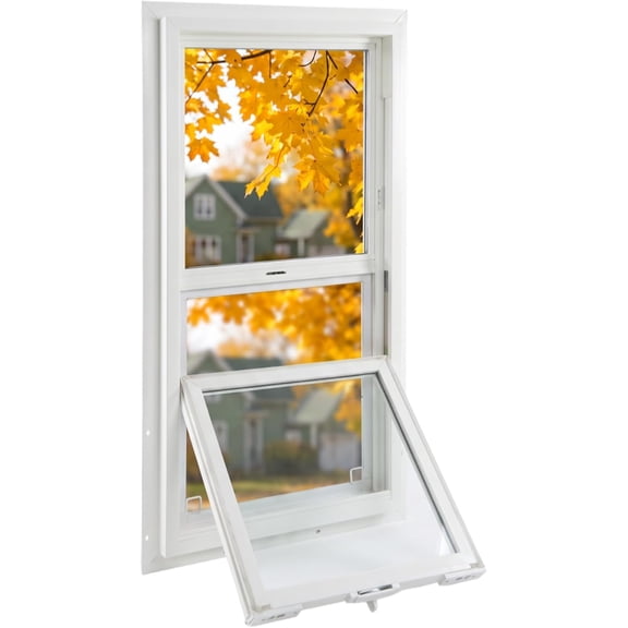 Vinyl Single Hung Sliding Window,Household Windows 18" x 36"NFRC-Certified