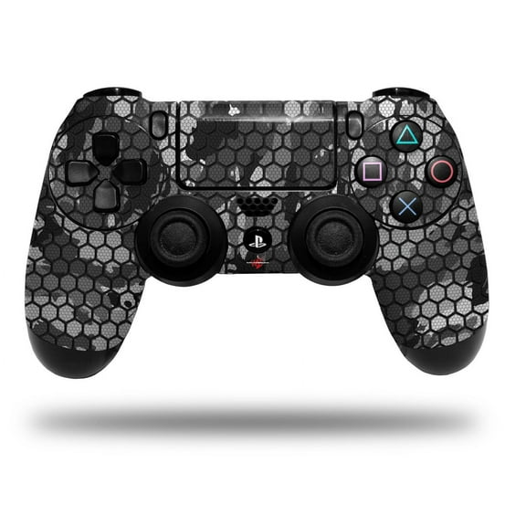 Vinyl Skin Wrap for Sony PS4 Dualshock Controller HEX Mesh Camo 01 Gray (CONTROLLER NOT INCLUDED)