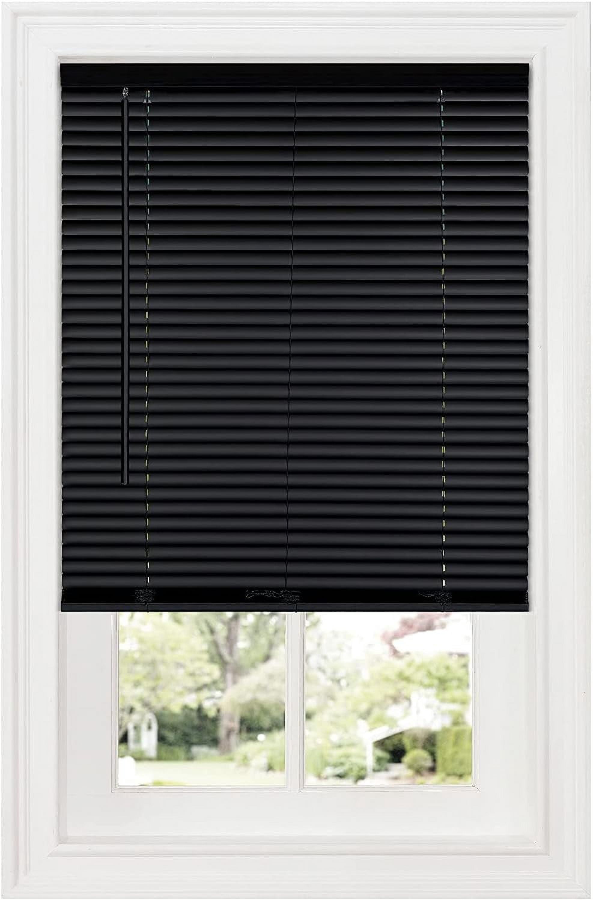 Vinyl Slats Room Darkening Cordless Window Blinds, 64L X 34W Inches ...