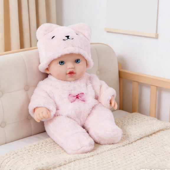 Vinyl Soft Baby Doll Toys,Infant Soothing Comfort Toys,Pretend Play House Toys,Emotional Support Companion Toys,Safe Durable Doll Toys,Kids Nurturing Skill Toys,Holiday Birthday Gift Toys