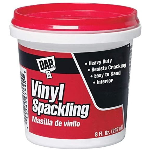 DAP Vinyl Spackling - Durable All-Purpose Wall Filler - 1/2 Pt., White
