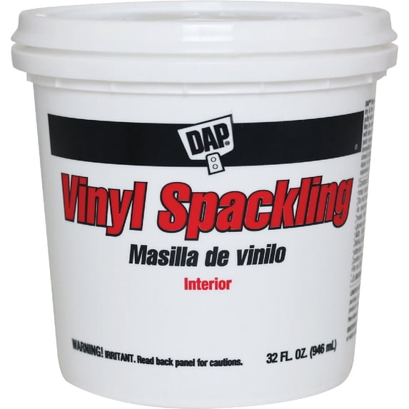 DAP Vinyl Spackling - Interior/Exterior, White - 1 Qt