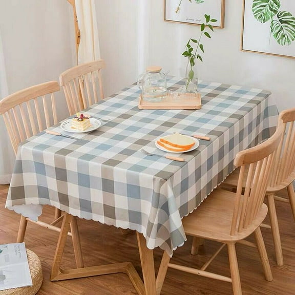 Vinyl Square Table Cover Wipe Clean PVC Tablecloth Oil-Proof/Waterproof Stain