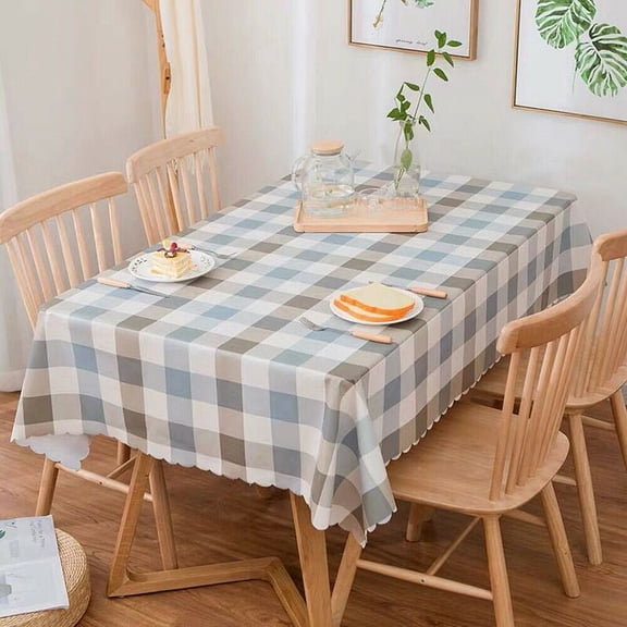 Vinyl Square Table Cover Wipe Clean PVC Tablecloth Oil-Proof/Waterproof Stain