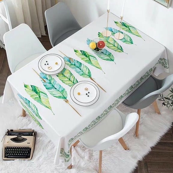 Vinyl Square Table Cover Wipe Clean PVC Tablecloth Oil-Proof/Waterproof Stain