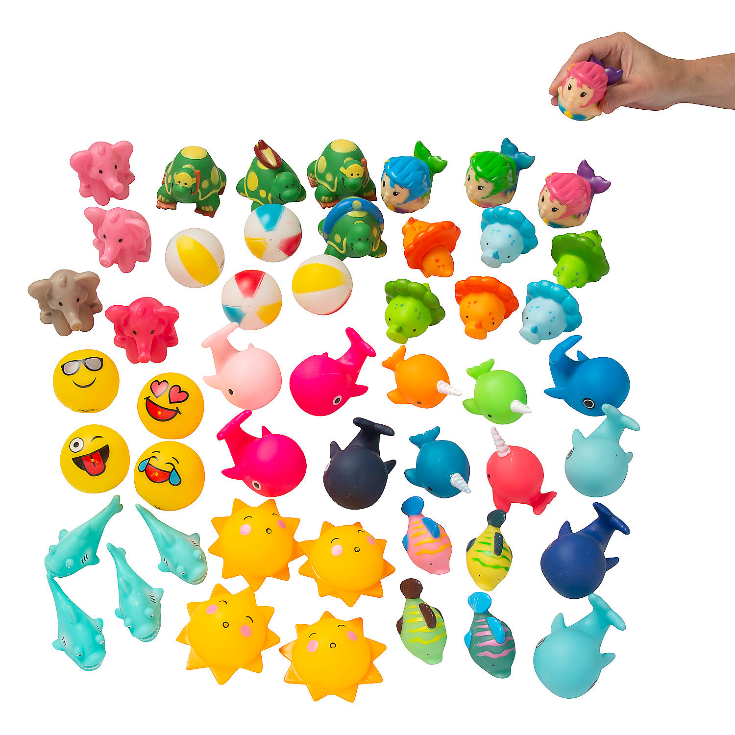 Vinyl Squirt Assortment (50Pc) - Toys - 50 Pieces