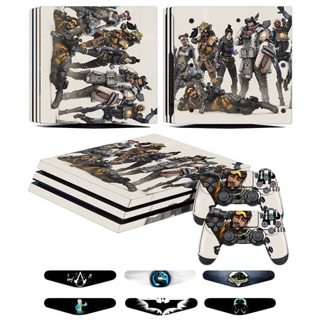 Vinyl Sticker Decals vinilo Calcomanía for Playstation 4 PRO Console & 2 Remote Game Pad Skins Cover - Compatible with PS4 PRO APE