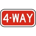 thumbnail image 1 of Vinyl Stickers - 4 Way Sign - Safety and Warning Warehouse Signs Stickers - 18" x 24" - 10 Pack, 1 of 5