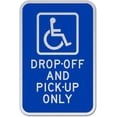 thumbnail image 1 of Vinyl Stickers - Accessible Drop-Off and Pick-Up Sign - Safety and Warning Warehouse Signs Stickers - 10" x 7" - 10 Pack, 1 of 5