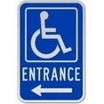 thumbnail image 1 of Vinyl Stickers - Accessible Entrance Sign (Left Arrow) - Safety and Warning Warehouse Signs Stickers - 18" x 24" - 10 Pack, 1 of 5