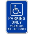 thumbnail image 1 of Vinyl Stickers - Accessible Parking Only Sign B2 - Safety and Warning Warehouse Signs Stickers - 3.5" x 5" - 10 Pack, 1 of 5