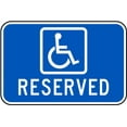 thumbnail image 1 of Vinyl Stickers - Accessible Reserved Sign - Safety and Warning Warehouse Signs Stickers - 10" x 7" - 10 Pack, 1 of 5
