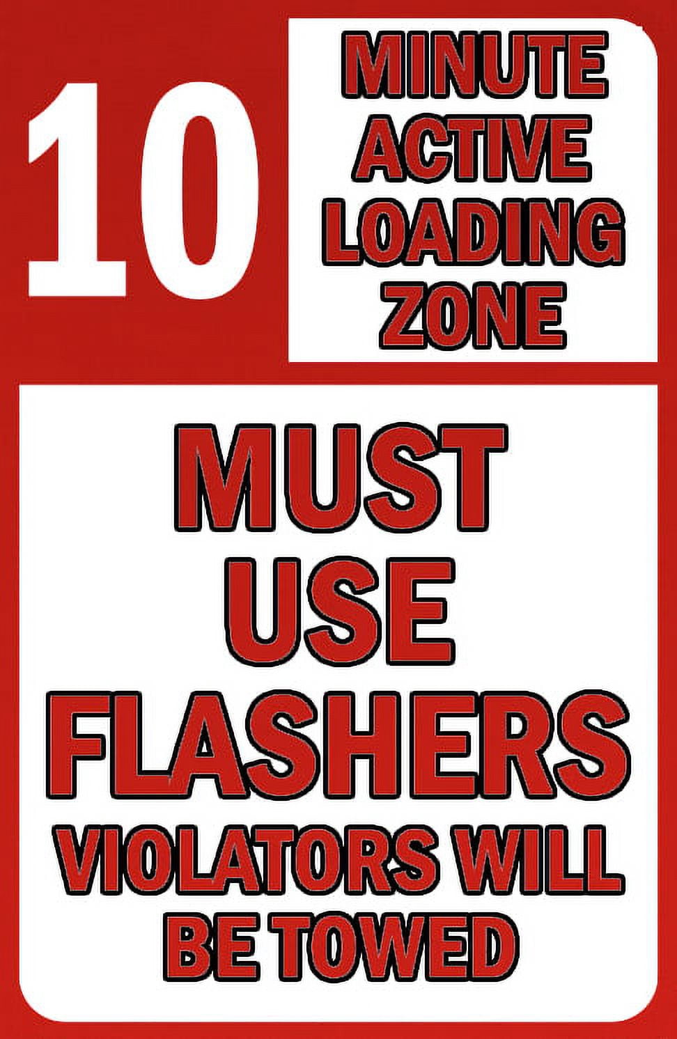 Loading Store Sticker Vinyl Stickers - Active Loading Zone Use Flashers Sign - Safety and ...