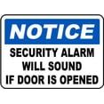 thumbnail image 1 of Vinyl Stickers - Alarm Will Sound If Door Opened Sign 2-Safety and Warning Warehouse Signs Stickers - 24" x 30" - 6 Pack, 1 of 5