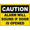 thumbnail image 1 of Vinyl Stickers - Alarm Will Sound If Door Opened Sign - Safety and Warning Warehouse Signs Stickers - 3.5" x 5" - 3 Pack, 1 of 5