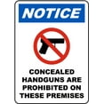 thumbnail image 1 of Vinyl Stickers - Alaska Handguns Prohibited Sign - Safety and Warning Warehouse Signs Stickers - 10" x 7" - 6 Pack, 1 of 5
