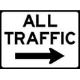 thumbnail image 1 of Vinyl Stickers - All Traffic (Right Arrow) Sign - Safety and Warning Warehouse Signs Stickers - 10" x 7" - 3 Pack, 1 of 5
