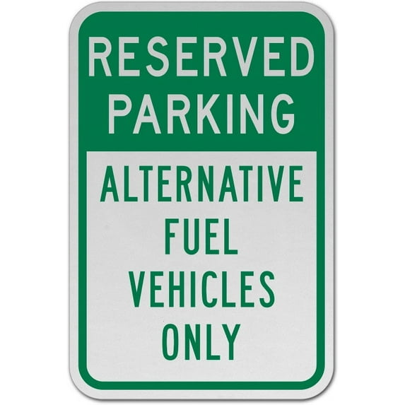 Vinyl Stickers - Alternative Fuel Vehicles Only Sign 2-Safety and Warning Warehouse Signs Stickers - 13" x 9" - 10 Pack