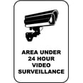 thumbnail image 1 of Vinyl Stickers - Area Under 24 Hour Surveillance Sign - Safety and Warning Warehouse Signs Stickers - 13" x 9" - 6 Pack, 1 of 5