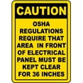 thumbnail image 1 of Vinyl Stickers - Area in Front of Panel Must Be Clear Sign 3-Safety and Warning Warehouse Signs Stickers - 3.5" x 5" - 3 Pack, 1 of 5