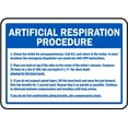 thumbnail image 1 of Vinyl Stickers - Artificial Respiration Procedure Sign - Safety and Warning Warehouse Signs Stickers - 24" x 30" - 6 Pack, 1 of 5