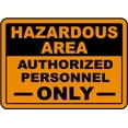 thumbnail image 1 of Vinyl Stickers - Authorized Employees Only Sign 3 - Safety and Warning Warehouse Signs Stickers - 13" x 9" - 10 Pack, 1 of 5