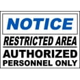 thumbnail image 1 of Vinyl Stickers - Authorized Only Restricted Area Sign - Safety and Warning Warehouse Signs Stickers - 18" x 24" - 6 Pack, 1 of 5