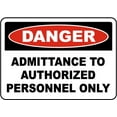 thumbnail image 1 of Vinyl Stickers - Authorized Personnel Only Sign 3 - Safety and Warning Warehouse Signs Stickers - 24" x 30" - 10 Pack, 1 of 5