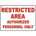 thumbnail image 1 of Vinyl Stickers - Authorized Personnel Only Sign 4 - Safety and Warning Warehouse Signs Stickers - 13" x 9" - 10 Pack, 1 of 5