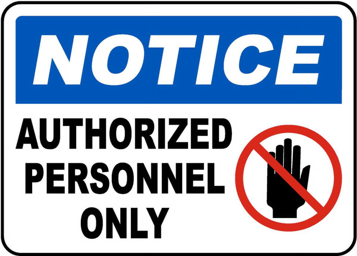 Vinyl Stickers - Authorized Personnel Only Sign 9 - Safety and Warning ...