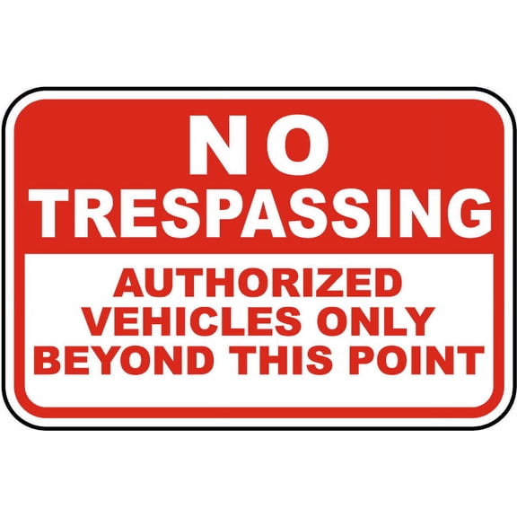Vinyl Stickers - Authorized Vehicles Only Sign 1 - Safety and Warning Warehouse Signs Stickers - 13" x 9" - 3 Pack