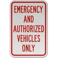 thumbnail image 1 of Vinyl Stickers - Authorized Vehicles Only Sign 4 - Safety and Warning Warehouse Signs Stickers - 3.5" x 5" - 3 Pack, 1 of 5