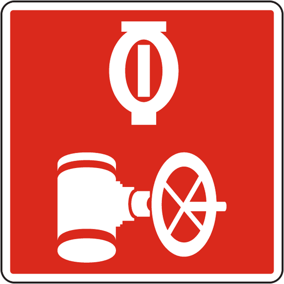 Vinyl Stickers - Automatic Sprinkler Control Valve Sign - Safety and Warning Warehouse Signs Stickers - 18" x 24" - 3 Pack