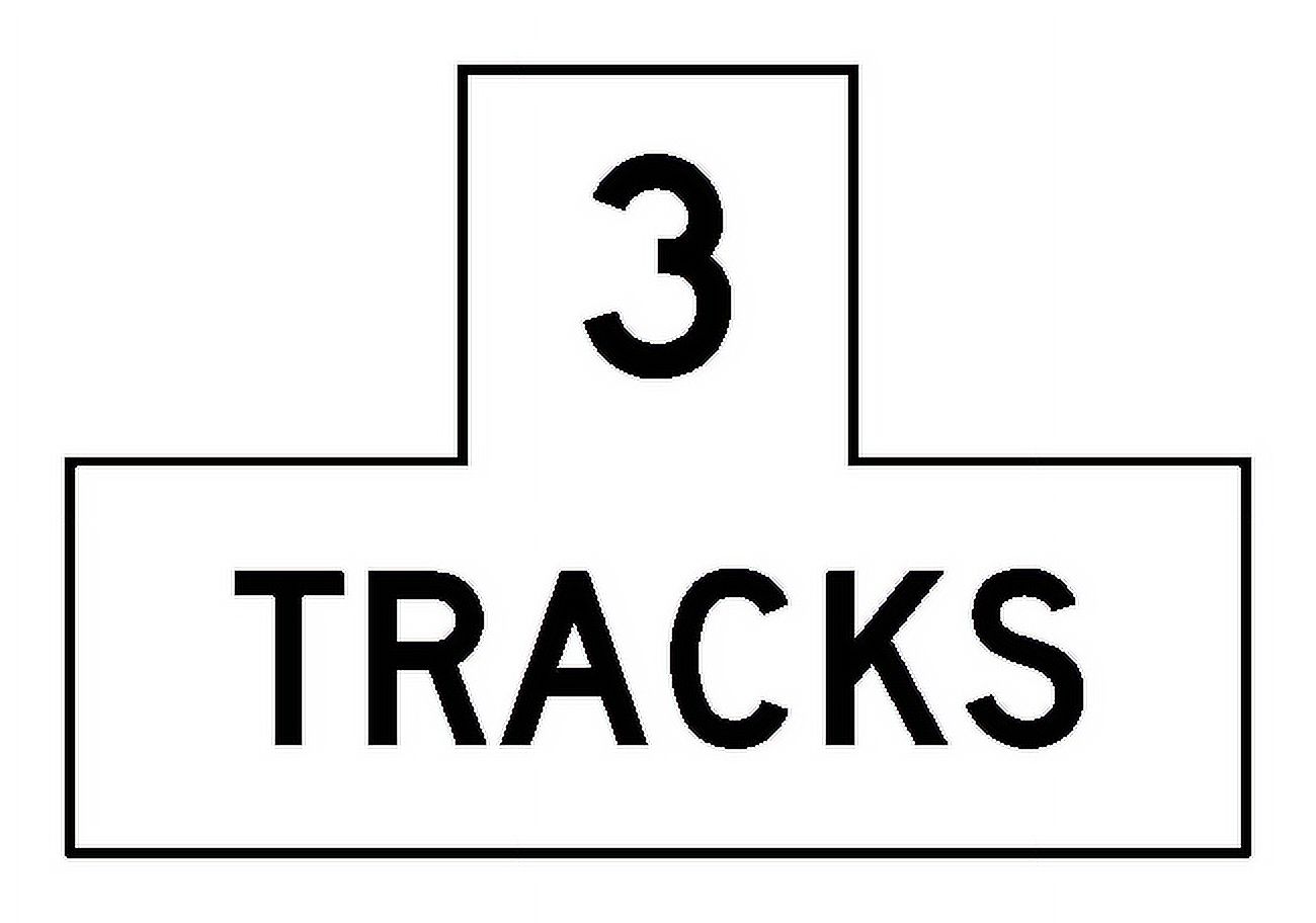 Vinyl Stickers - BR15-2P-Number of Tracks Sign (Plaque) - Safety and ...