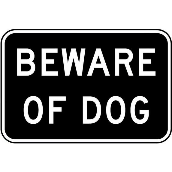 Vinyl Stickers - Beware of Dog Sign 1 - Safety and Warning Warehouse Signs Stickers - 3.5" x 5" - 3 Pack