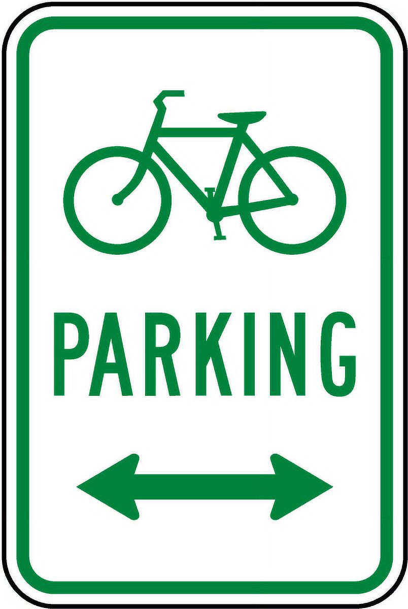 Vinyl Stickers - Bicycle Parking (Double Arrow) Sign - Safety and ...