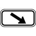 thumbnail image 1 of Vinyl Stickers - Black Diagonal Right Arrow Sign H5 - Safety and Warning Warehouse Signs Stickers - 18" x 24" - 10 Pack, 1 of 5