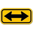 thumbnail image 1 of Vinyl Stickers - Black/Yellow Double Arrow Sign I6 - Safety and Warning Warehouse Signs Stickers - 24" x 30" - 6 Pack, 1 of 5