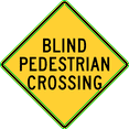 thumbnail image 1 of Vinyl Stickers - Blind Pedestrian Crossing, Pennsylvania - Safety and Warning Warehouse Signs Stickers - 13" x 9" - 6 Pack, 1 of 5