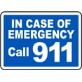thumbnail image 1 of Vinyl Stickers - Call 911 Sign 2 - Safety and Warning Warehouse Signs Stickers - 24" x 30" - 3 Pack, 1 of 5