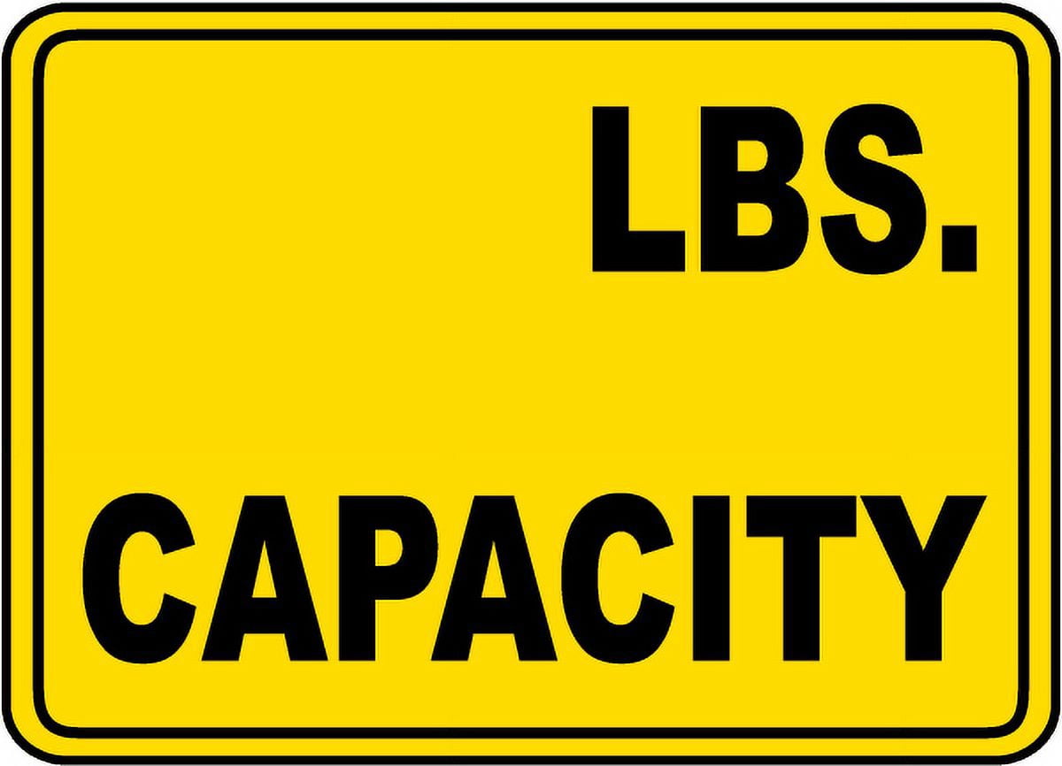 Vinyl Stickers - Capacity (LBS) Sign - Safety and Warning Warehouse ...