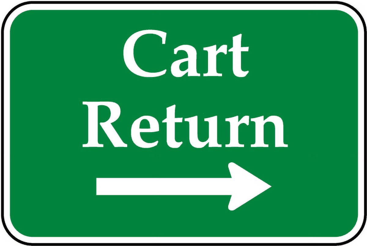 Vinyl Stickers - Cart Return (Right Arrow) Sign K4 - Safety and Warning ...