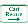 thumbnail image 1 of Vinyl Stickers - Cart Return (Right Arrow) Sign K5 - Safety and Warning Warehouse Signs Stickers - 3.5" x 5" - 6 Pack, 1 of 5