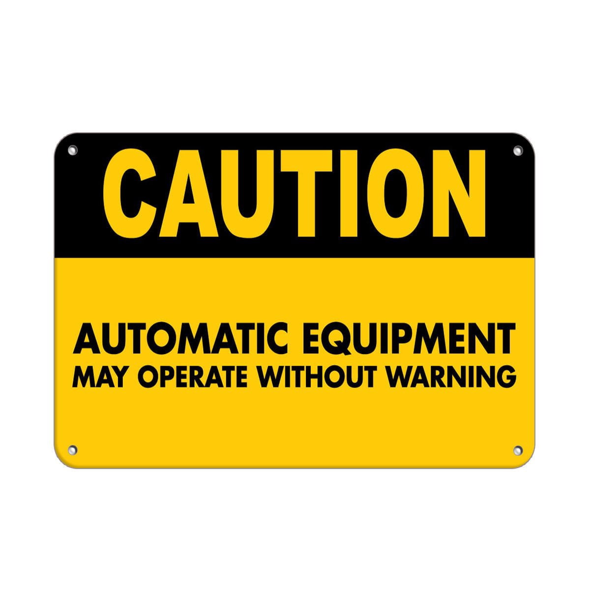 SmartSign Danger Automatic Equipment Warning Label - 5 X 7 Inches, Laminated Vinyl, For Indoor/Outdoor Use