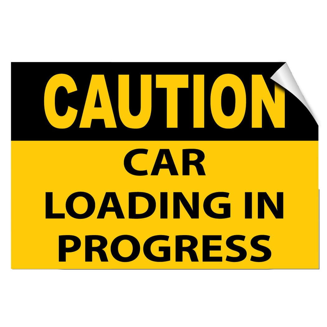 Loading Store Sticker Vinyl Stickers - Caution - Car Loading in Progress Traffic - Safety and ...