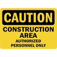 thumbnail image 1 of Vinyl Stickers - Caution - Construction Area Authorized OSHA - Safety and Warning Warehouse Signs Stickers - 3.5" x 5" - 6 Pack, 1 of 5