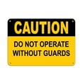 thumbnail image 1 of Vinyl Stickers - Caution - Do Not Operate Without Guards Style 1 - Safety and Warning Warehouse Signs Stickers - 18" x 24" - 3 Pack, 1 of 5