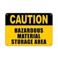 thumbnail image 1 of Vinyl Stickers - Caution - Hazardous Material Storage Area - Safety and Warning Warehouse Signs Stickers - 13" x 9" - 10 Pack, 1 of 5